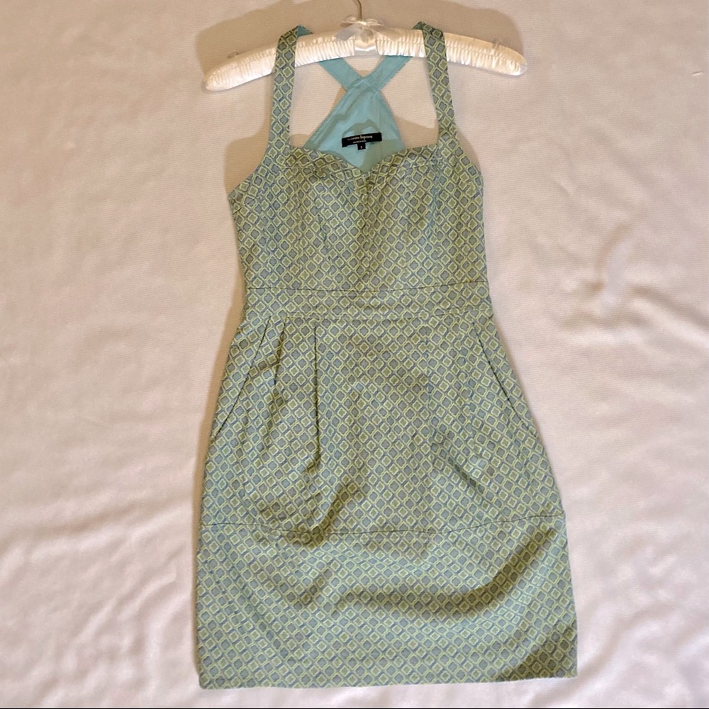 NWOT 🎉HP🎉 Nanette Lepore Cross Back Pattern Dress w Pockets